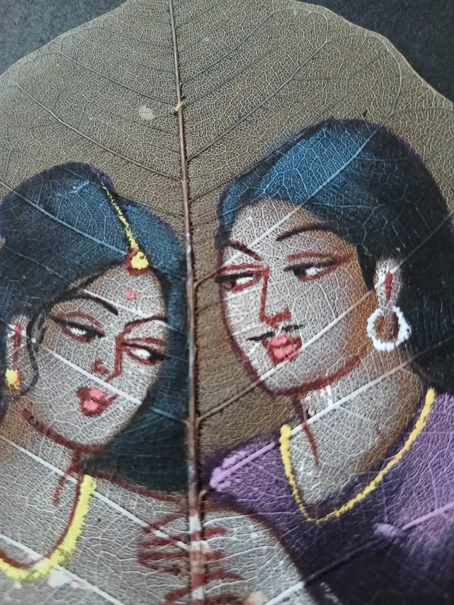 Indian Painting on Leaf - Image 2