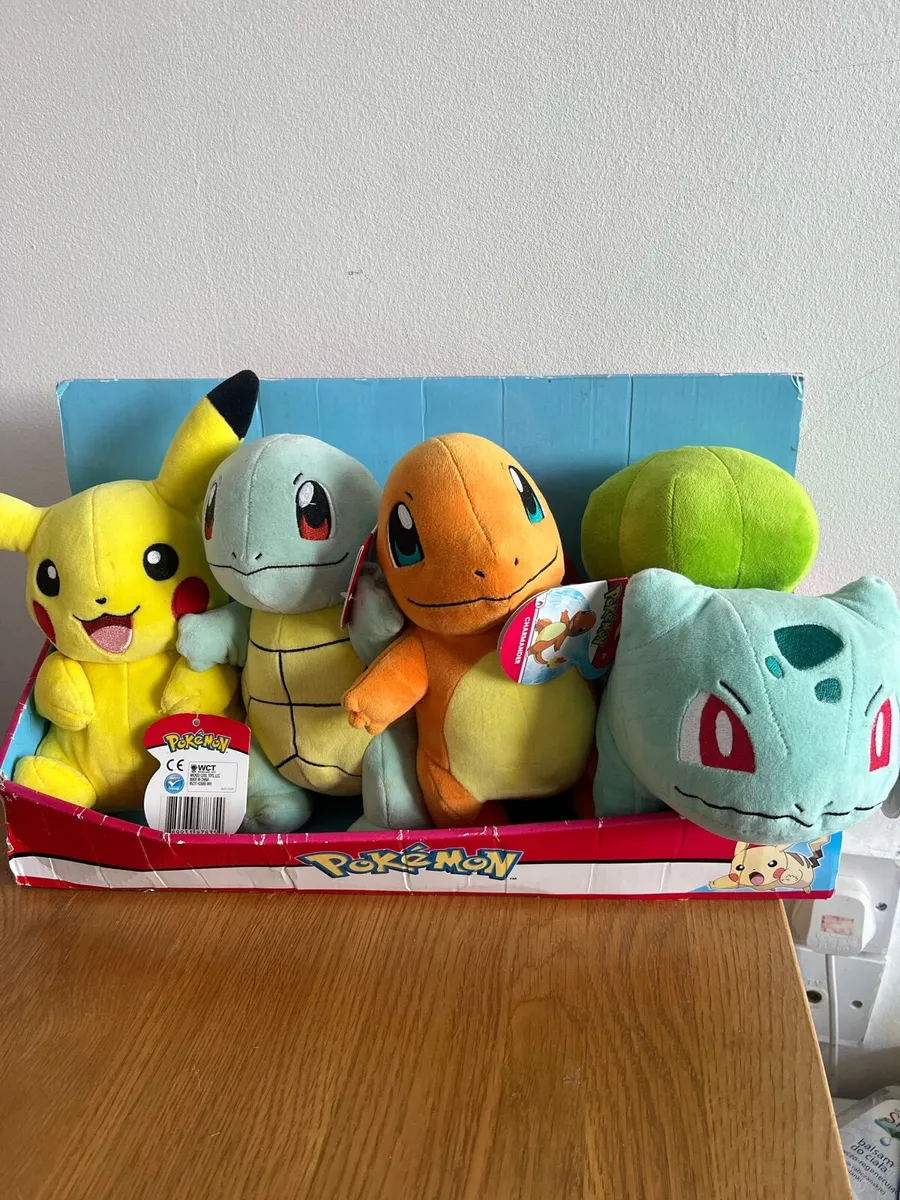 Official Pokémon Plush Set – 4x Gen 1 Starters - Image 1