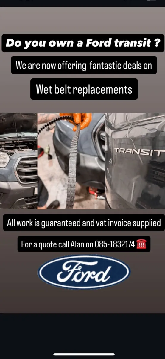 FORD TRANSIT-RANGER WET BELT REPLACEMENT