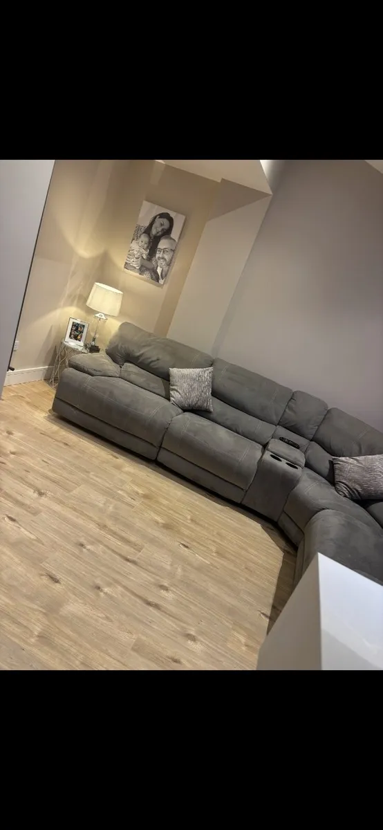 Grey corner recliner sofa - Image 2