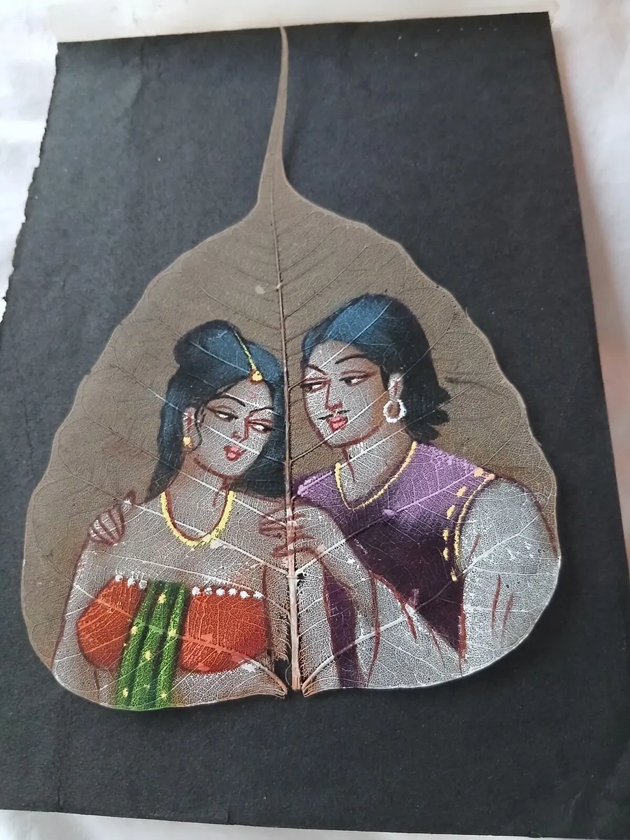 Indian Painting on Leaf - Image 1