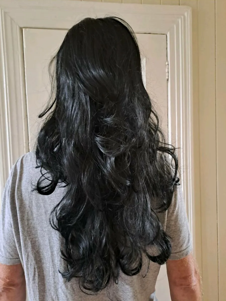 Black curly hair wig - Image 3