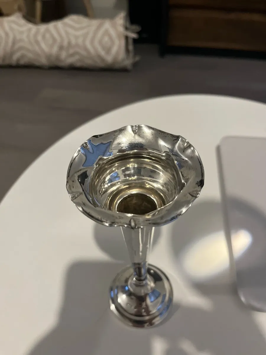 Antique Silver vase - Image 2