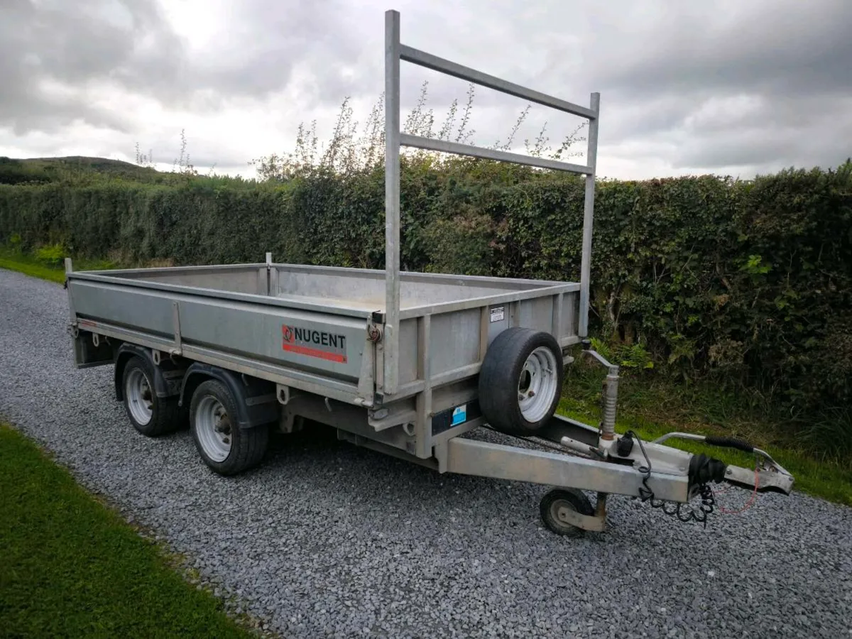 Nugent 10 x 5'6 dropside flatbed trailer - Image 1
