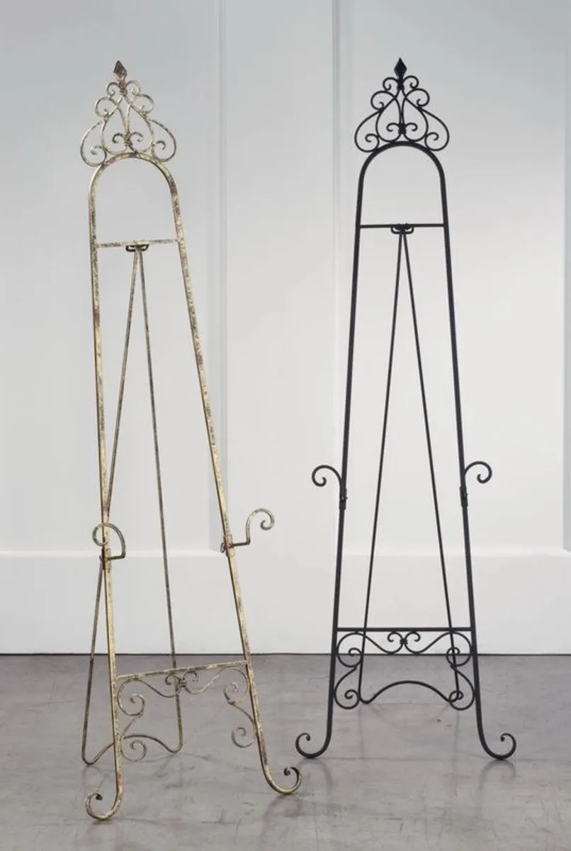 2 x easels (one gold, one black) - Image 1