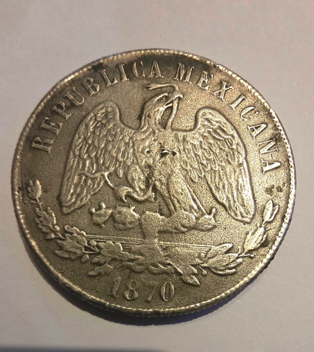 1870 un peso republica mexicana - Image 2