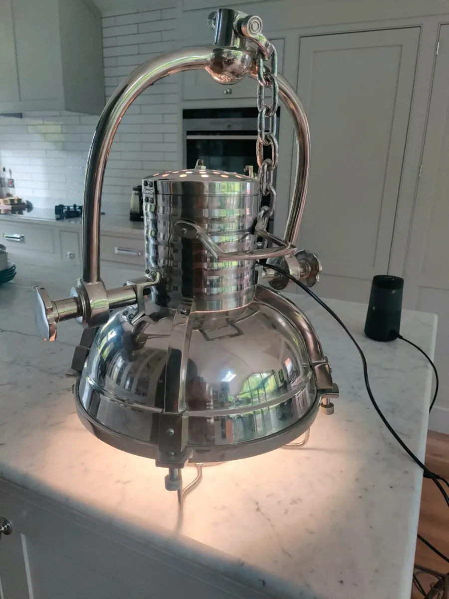 Industrial Chrome Lamp Pendant - Image 1
