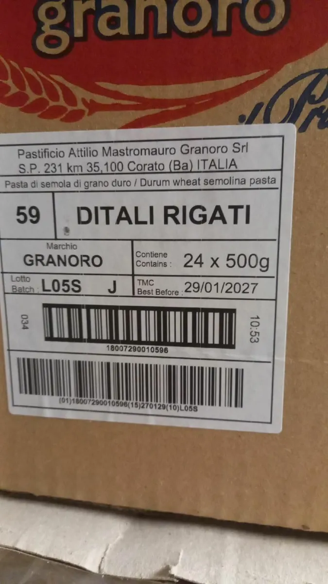 Clearance Sale Italian Pasta Ditali Rigati No..59 - Image 2
