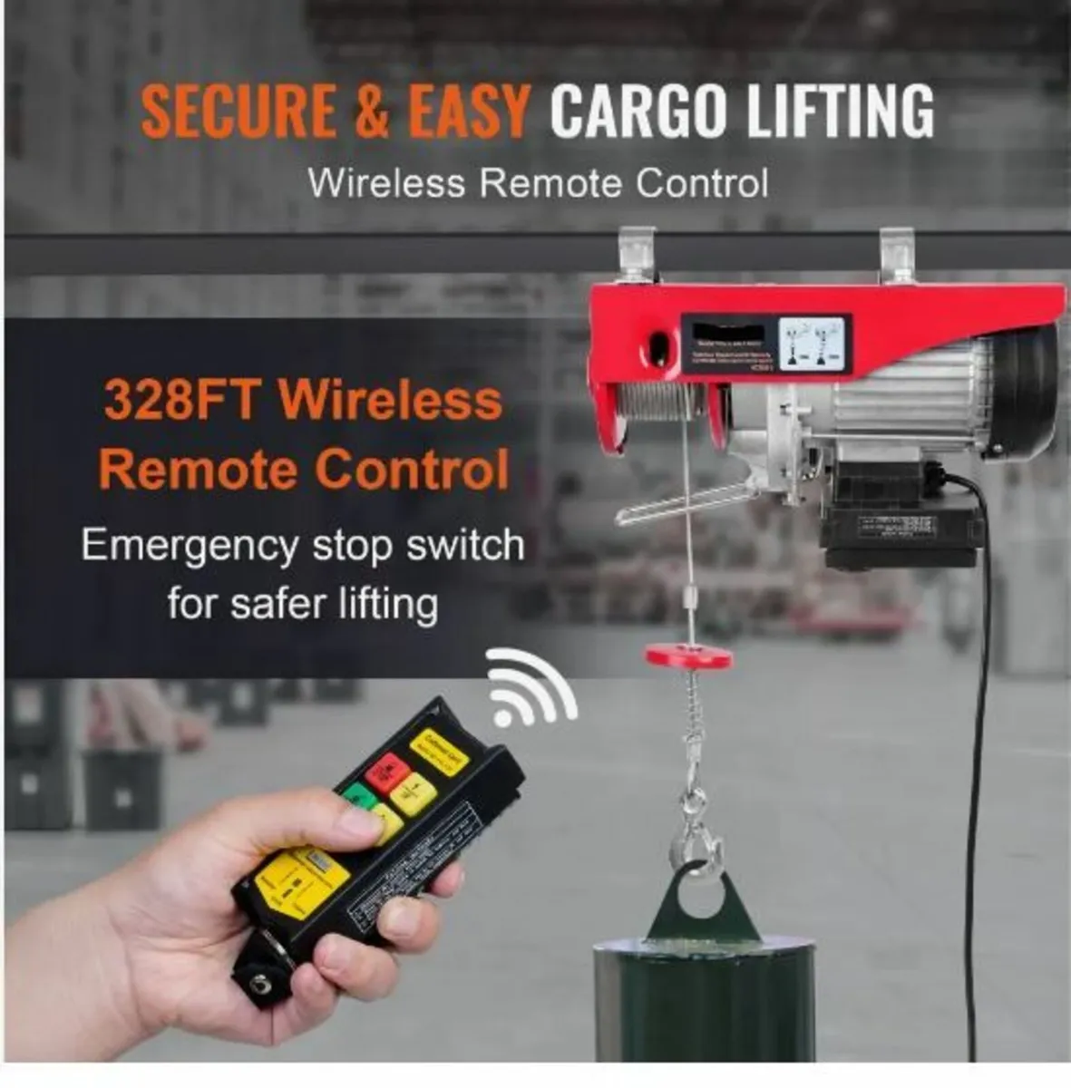 Electric Hoist, 998 kg Lifting Capacity, 1600W - Image 3