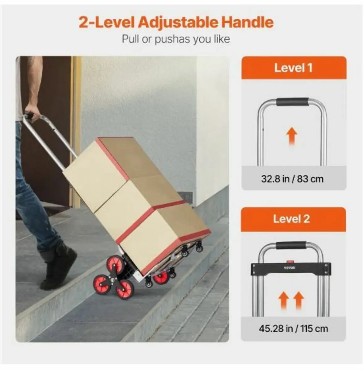 Stair Climbing Cart Heavy Duty Folding Hand Truck - Image 1