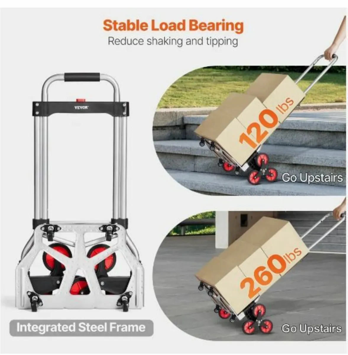 Stair Climbing Cart Heavy Duty Folding Hand Truck - Image 2