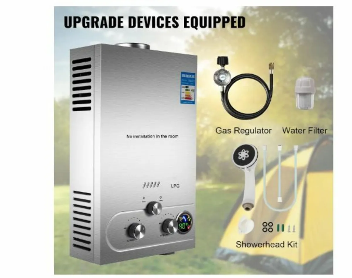 Tankless Gas Water Heater, 18L Outdoor Gas Propane - Image 3