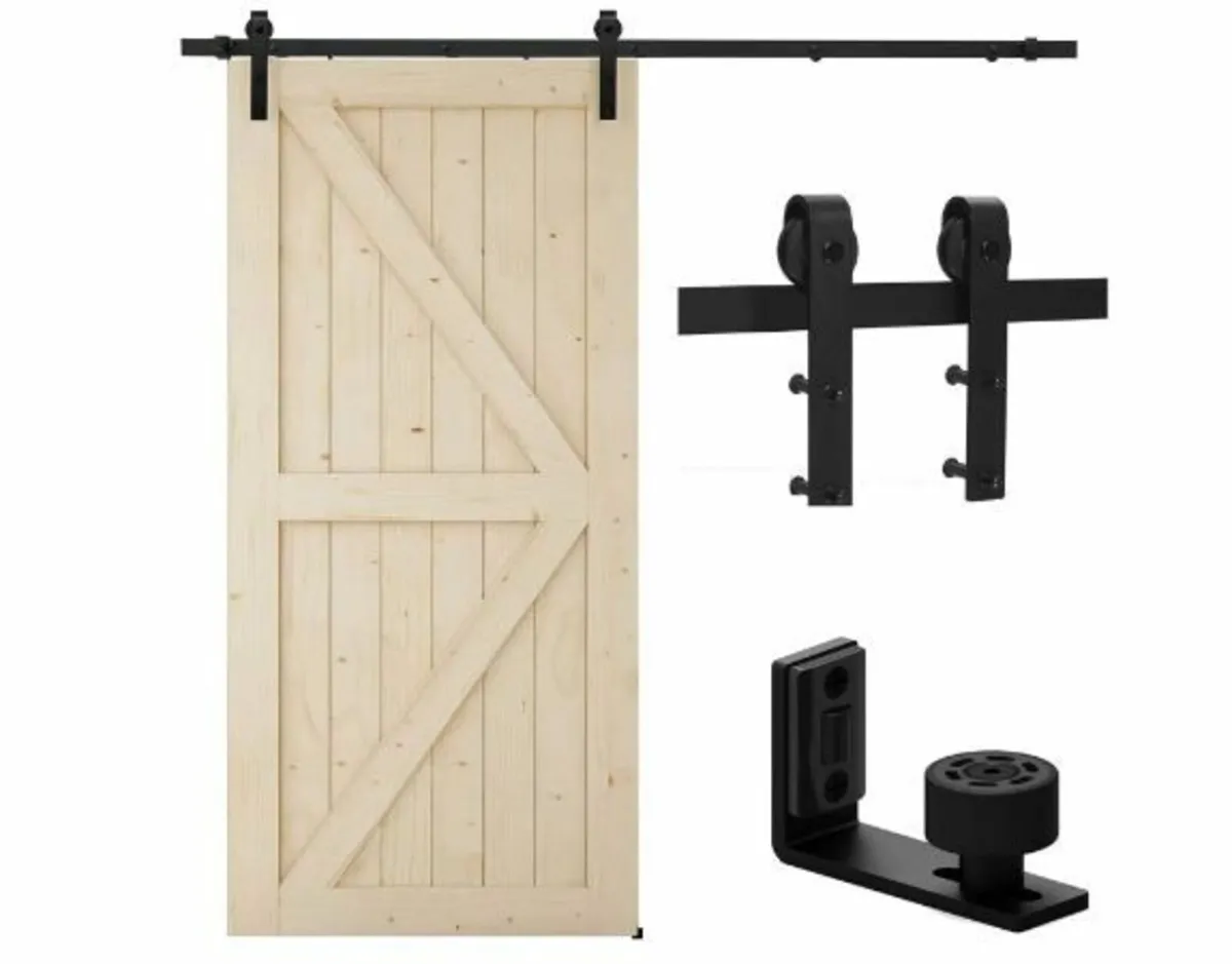 200CM Sliding Door Kit, 6 Foot Barn Door - Image 1