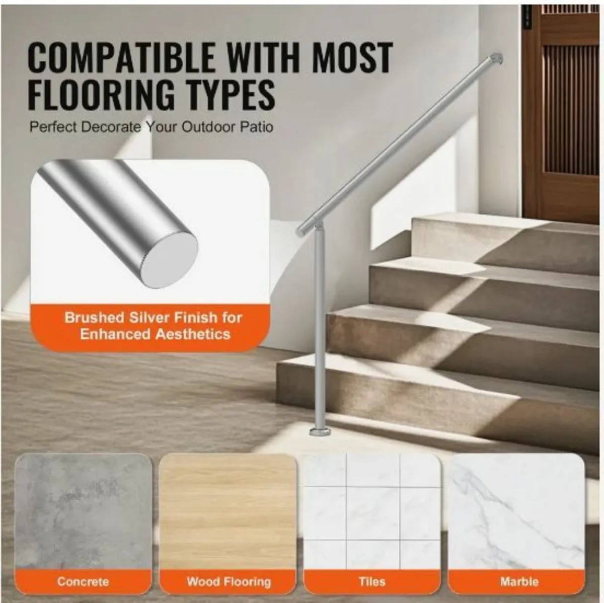 47.3in 120cm Handrails for Outdoor - Image 2