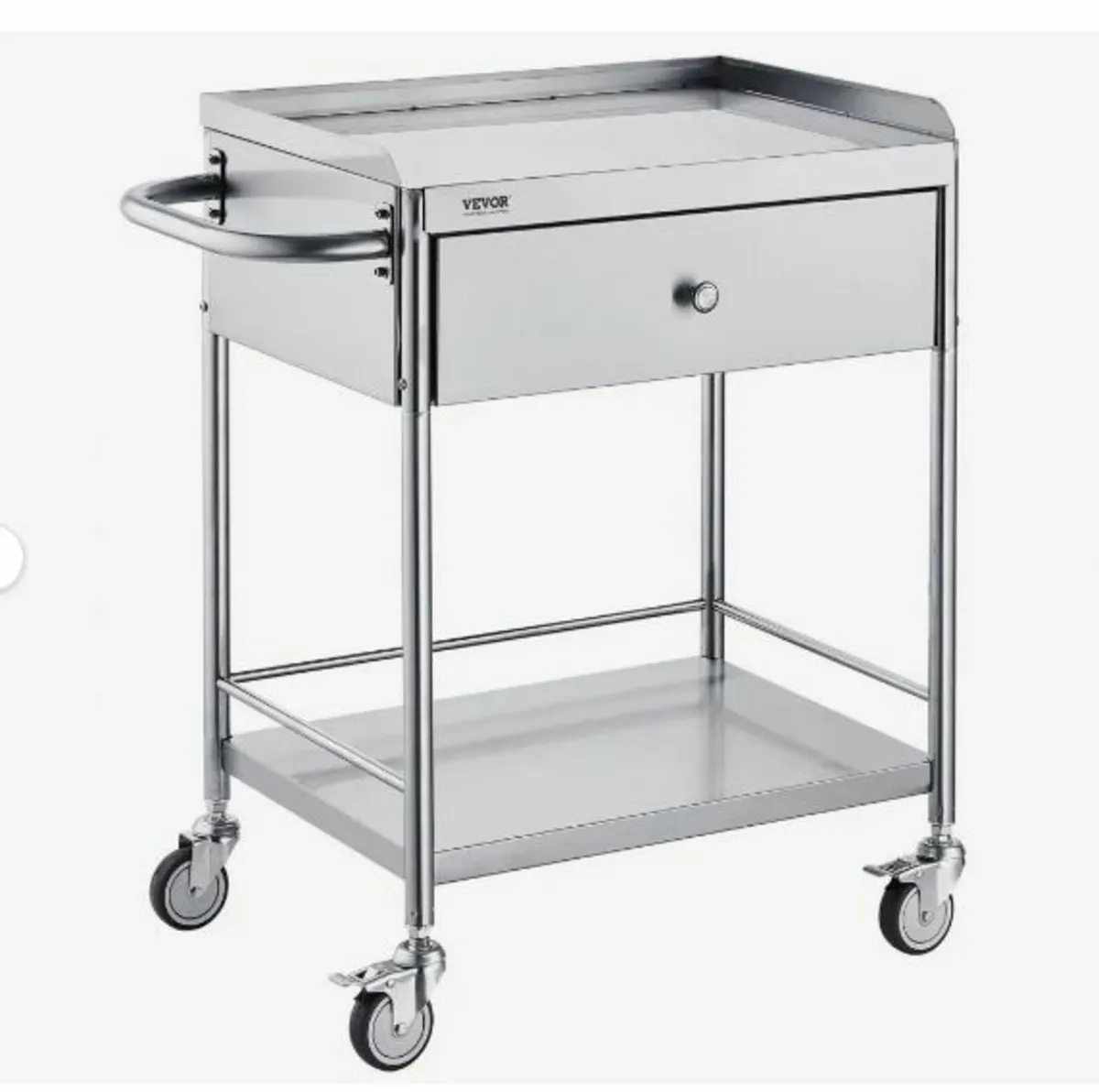 Medical Cart, 2 Layers Stainless Steel - Image 3