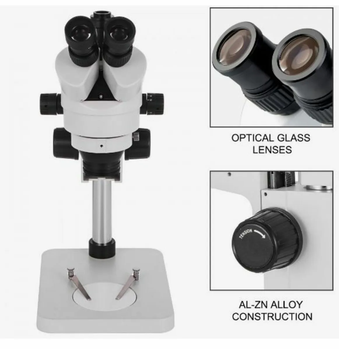 Stereo Microscope 360°Swiveling Trinocular - Image 2