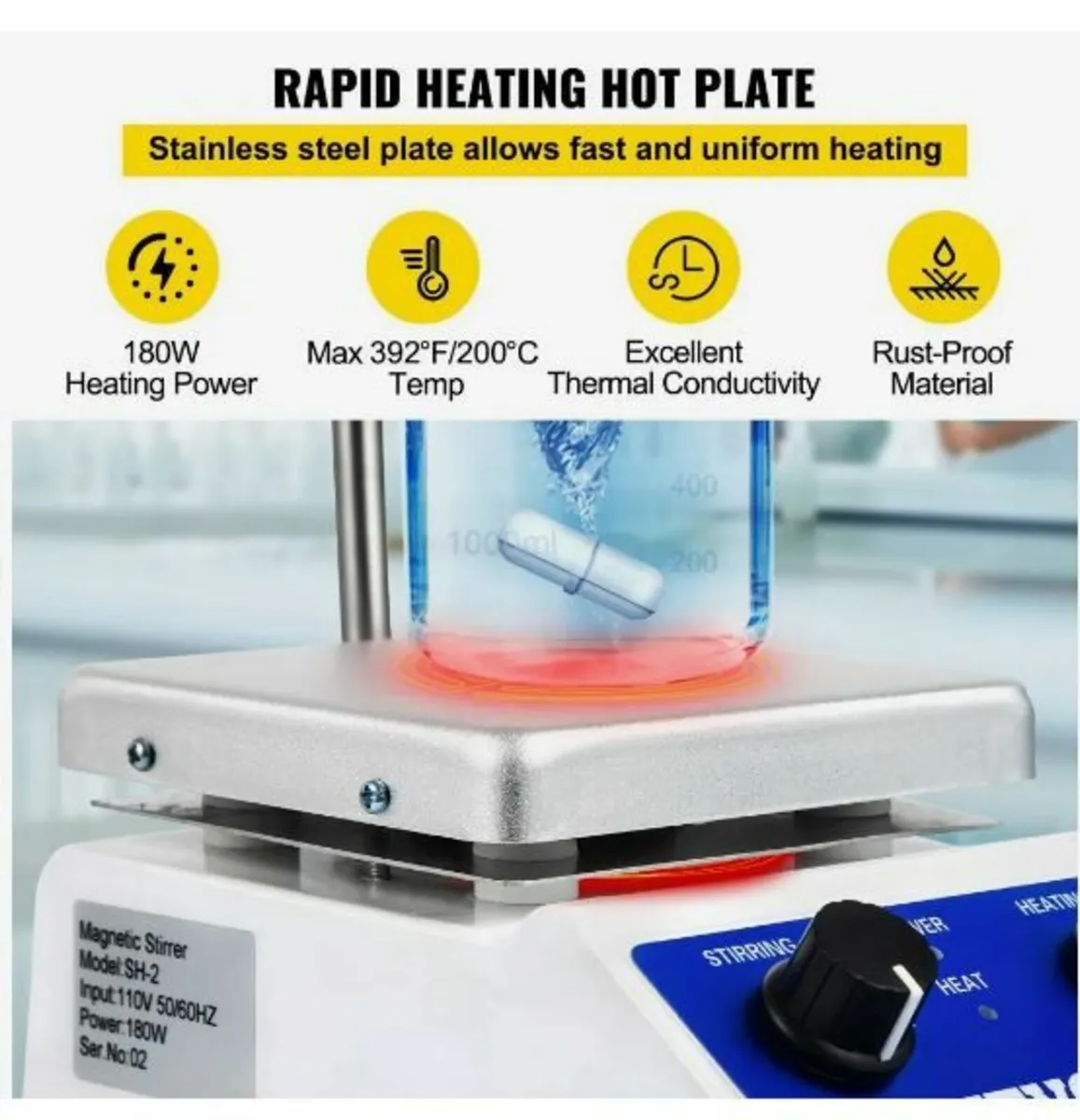SH-2 Magnetic Stirrer Laboratory Magnetic - Image 3