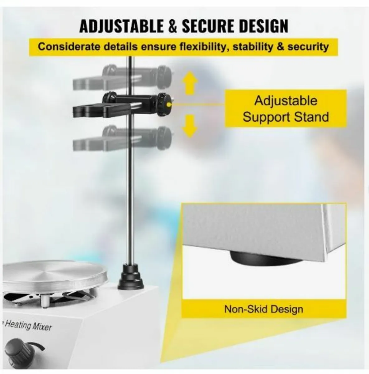 Laboratory Magnetic Stirrer Hot Plate 1L Speed - Image 4