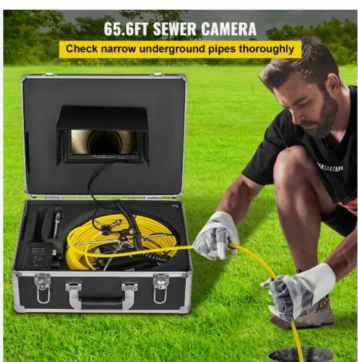 20M Sewer Inspection Camera 7 Inch Monitor - Image 2