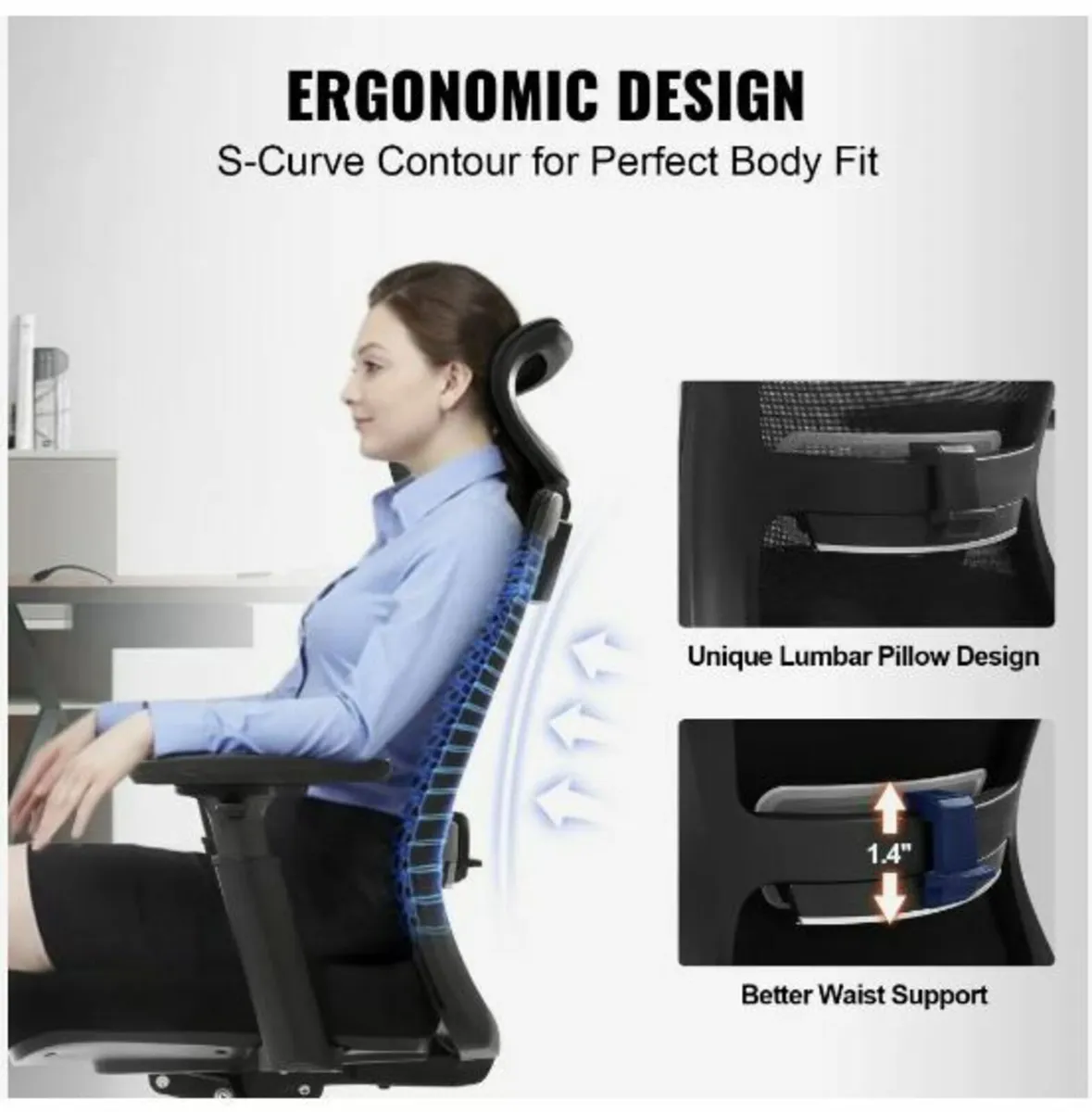 Ergonomic Office Chair with Slide Seat - Image 2