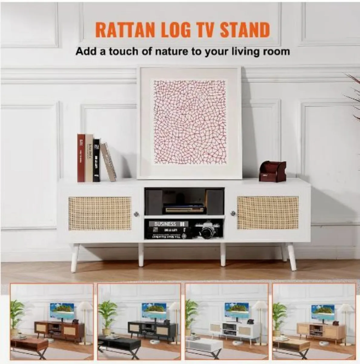 Rattan TV Stand for 65" - Image 2