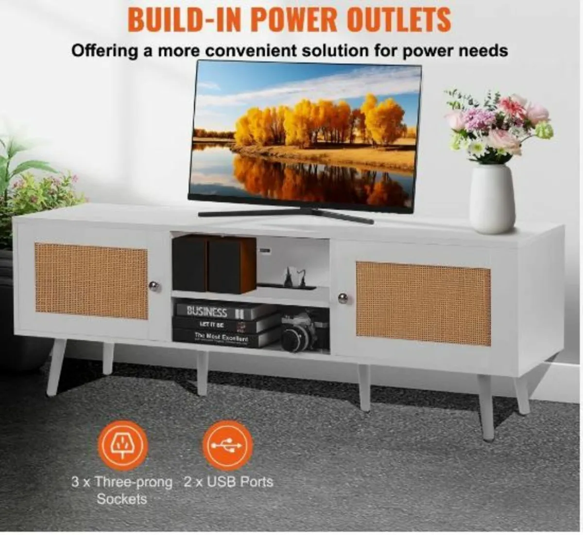 Rattan TV Stand for 65" - Image 3