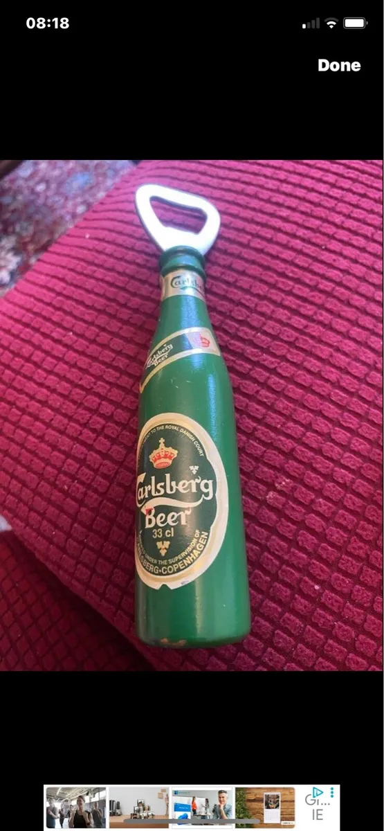 Vintage Timber Carlsberg Bottle Opener - Image 1
