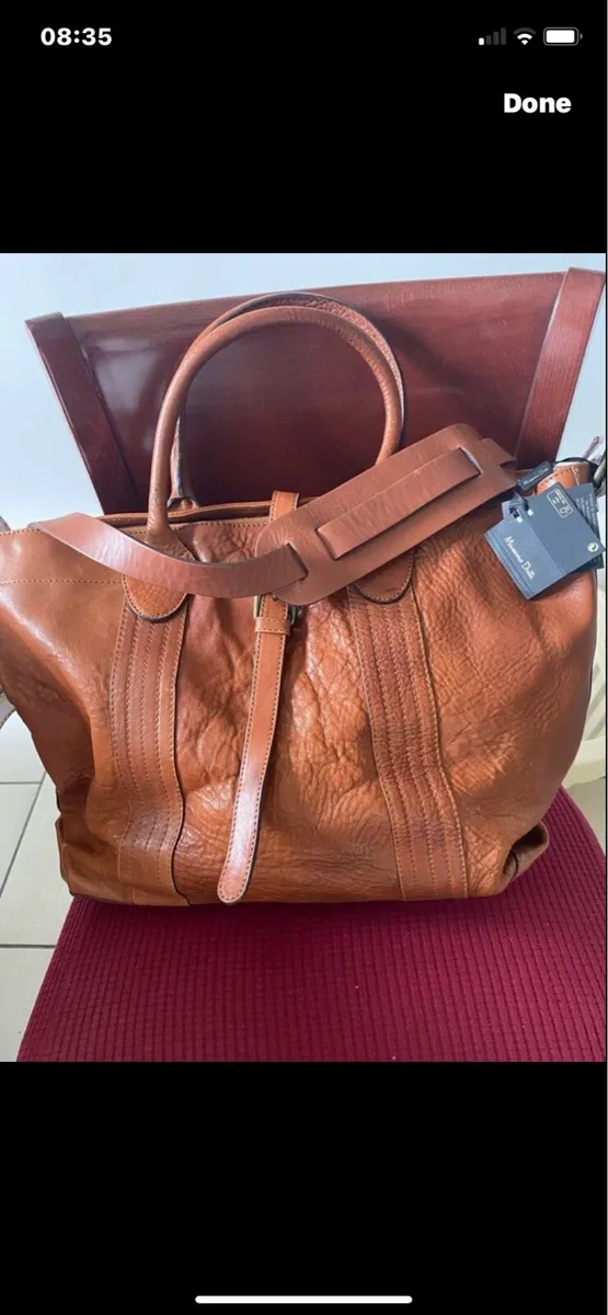 NEW-Massimo Dutti Leather Shoulder/ Handbag - Image 2