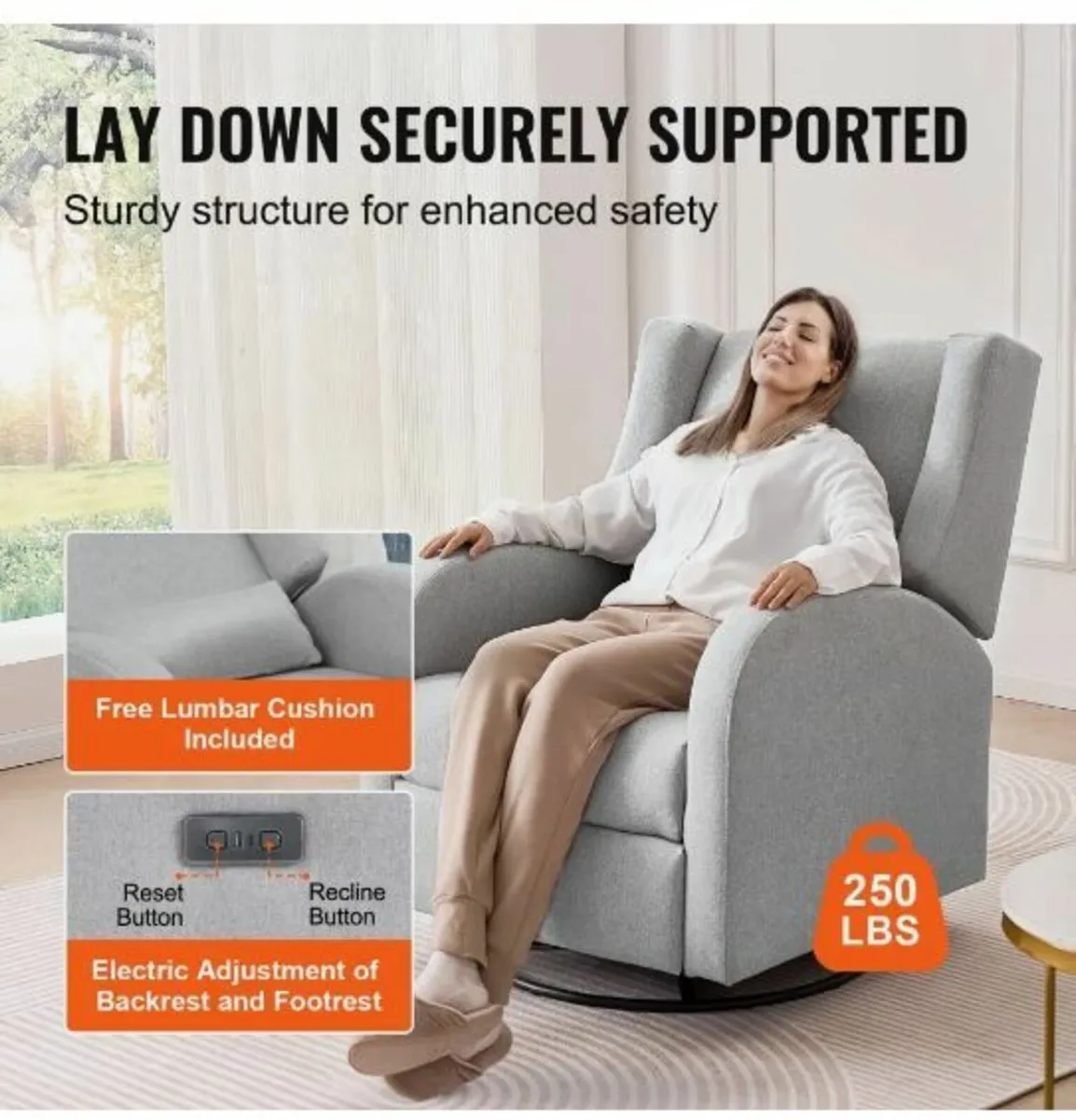 Electronic Power Recliner and Swivel Glider - Image 2