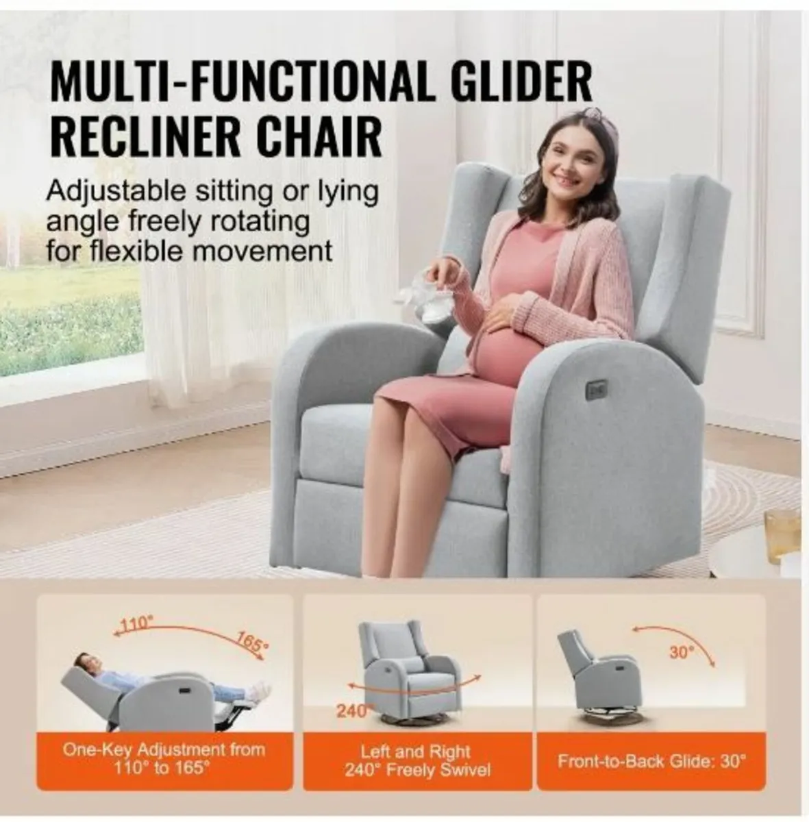 Electronic Power Recliner and Swivel Glider - Image 3