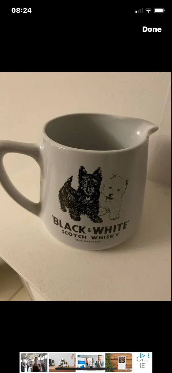Rare Black & White Water Jug - Image 1