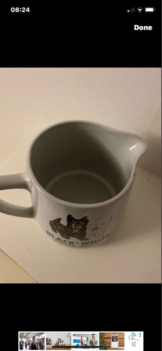 Rare Black & White Water Jug - Image 2
