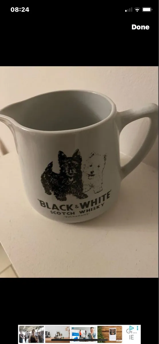 Rare Black & White Water Jug - Image 4