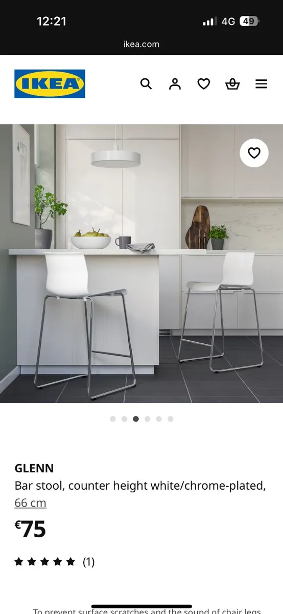 Table and chairs , bar / breakfast bar - Image 2