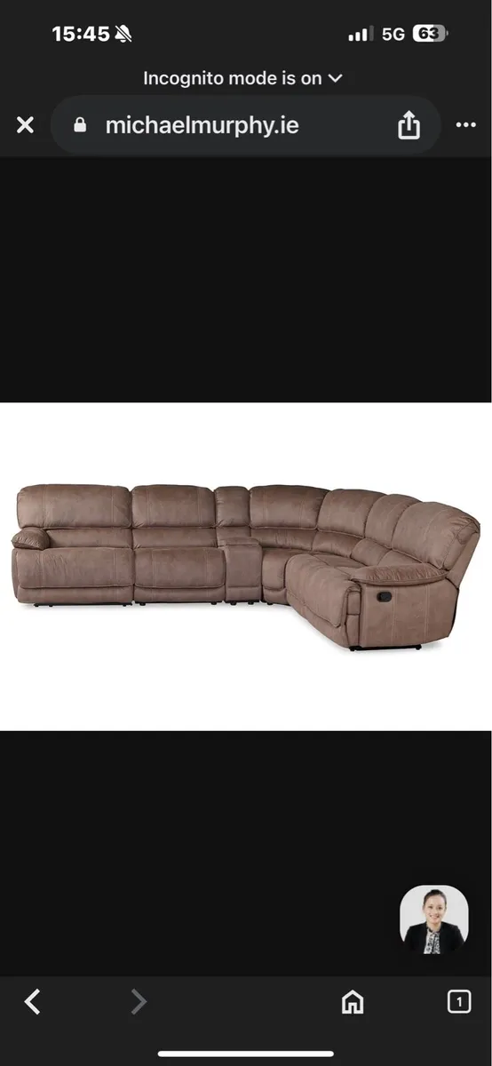 Suede leather corner suite - Image 3