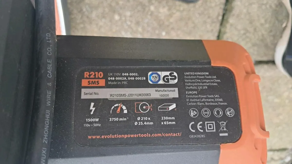 Evolution R210SMS Saw - Image 3