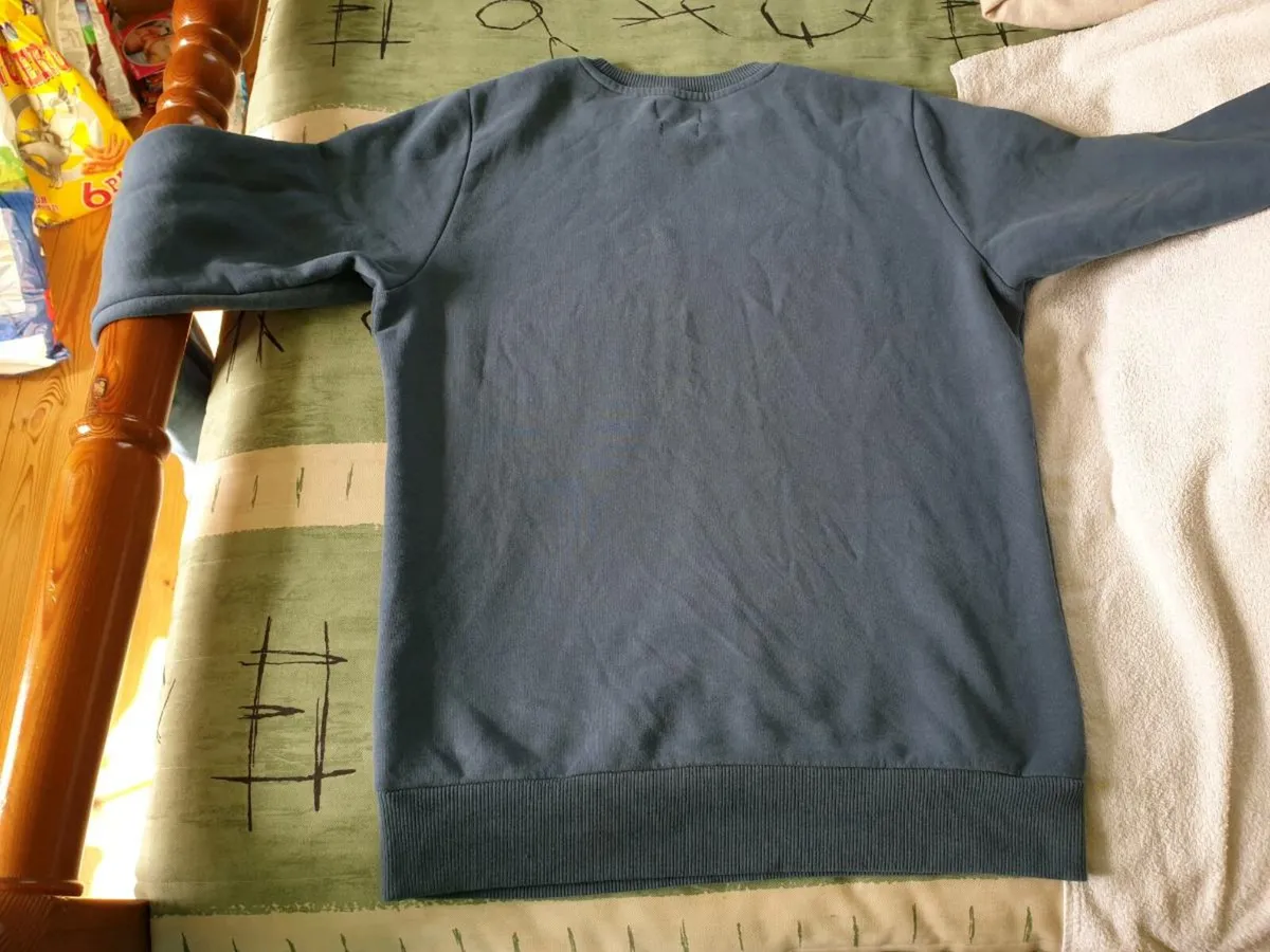 Superdry Brand Logo Sweatshirt Jumper Large Blue - Image 4