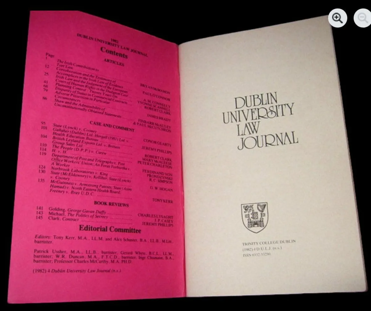 Dublin University Law Journal (DULJ) 1982 - Image 3