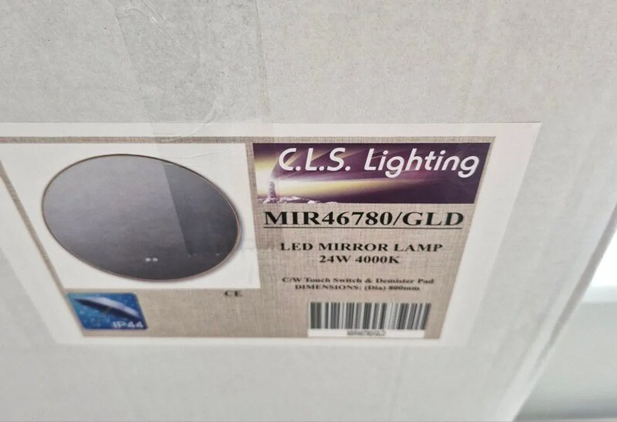 LED Bathroom Circular Gold Mirror -Defogging Function 80 cm - Image 2