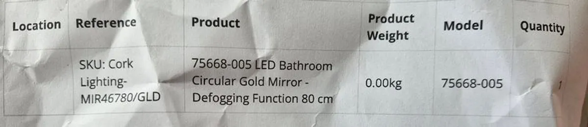 LED Bathroom Circular Gold Mirror -Defogging Function 80 cm - Image 3
