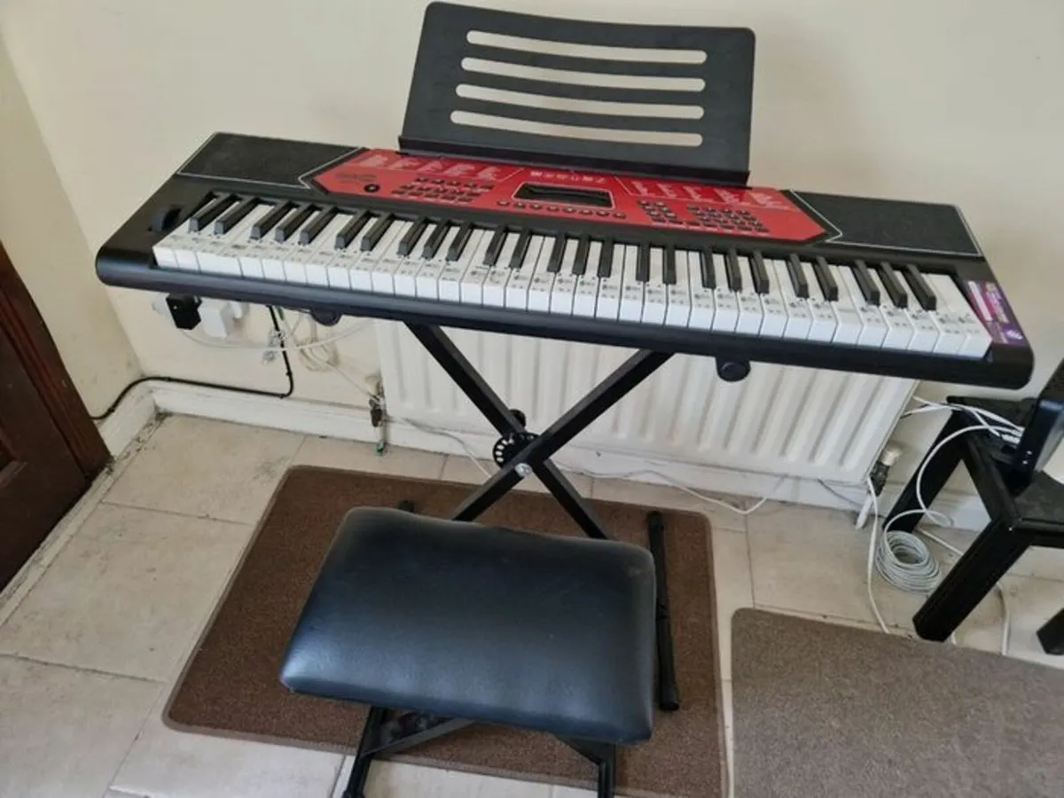 RockJam Electric Keyboard with Stand, Seat, Power - Image 1