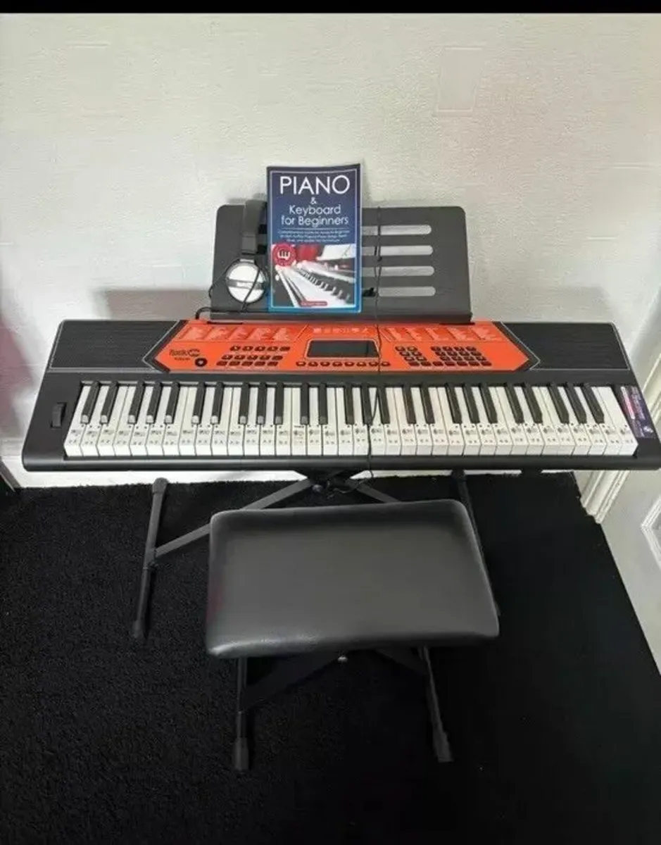 RockJam Electric Keyboard with Stand, Seat, Power - Image 2