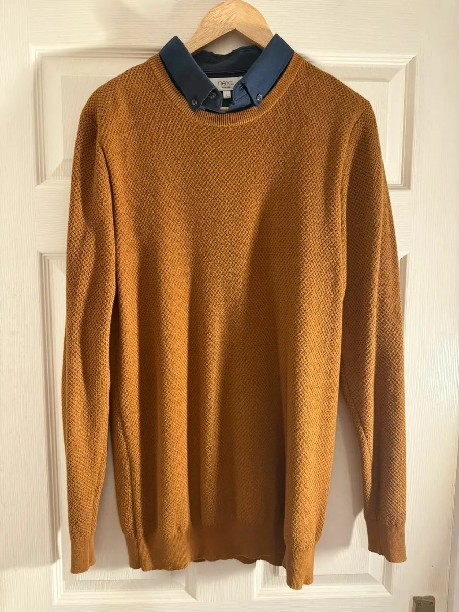 Neck Mock Shirt Jumper - Image 1