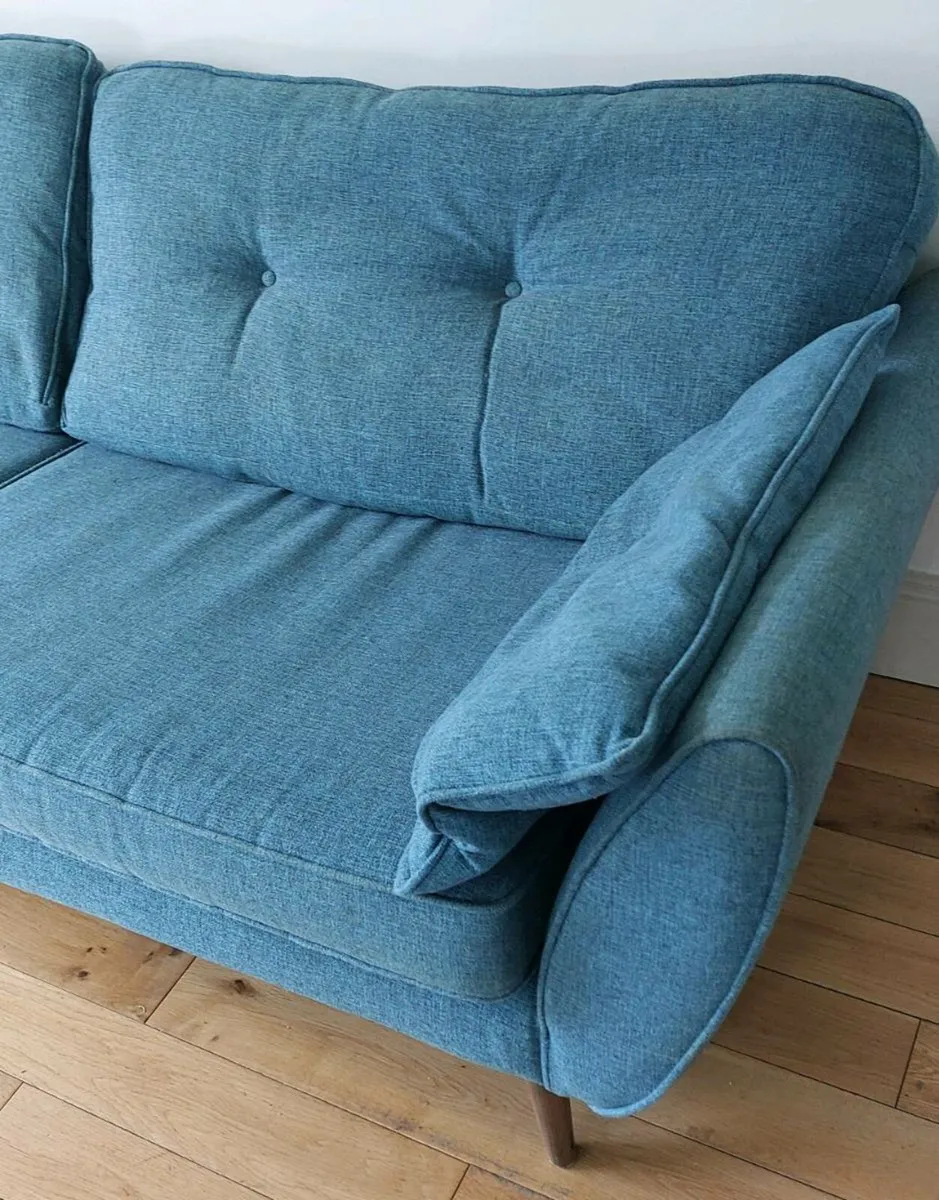 Blue 4 and 2 seater sofa - Image 2