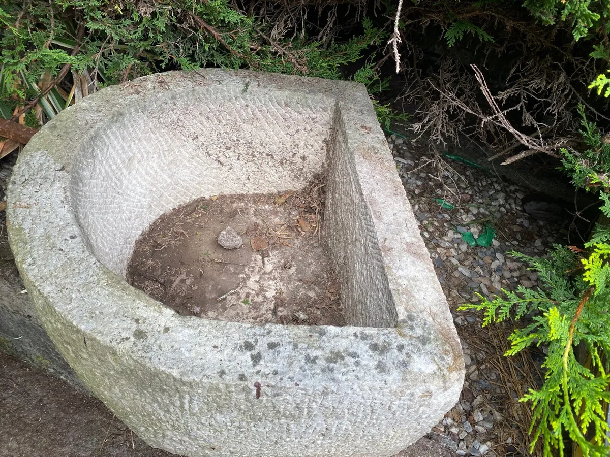 Fantastic carved stone trough - Image 1