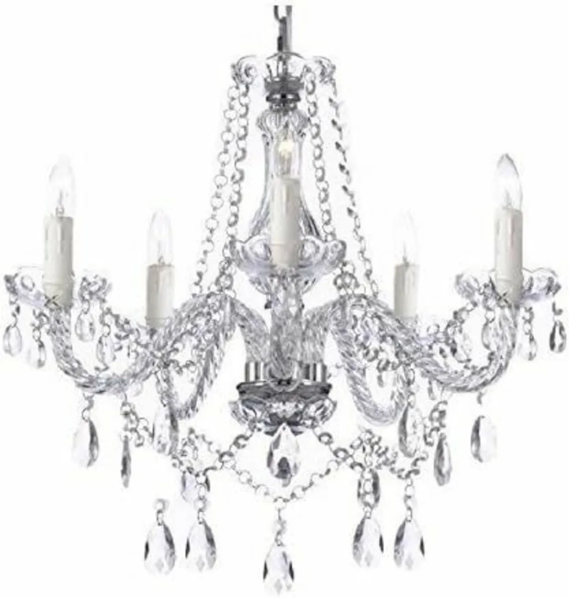 5 Light Chandelier Pendant Lamp Modern  Clear - Image 3