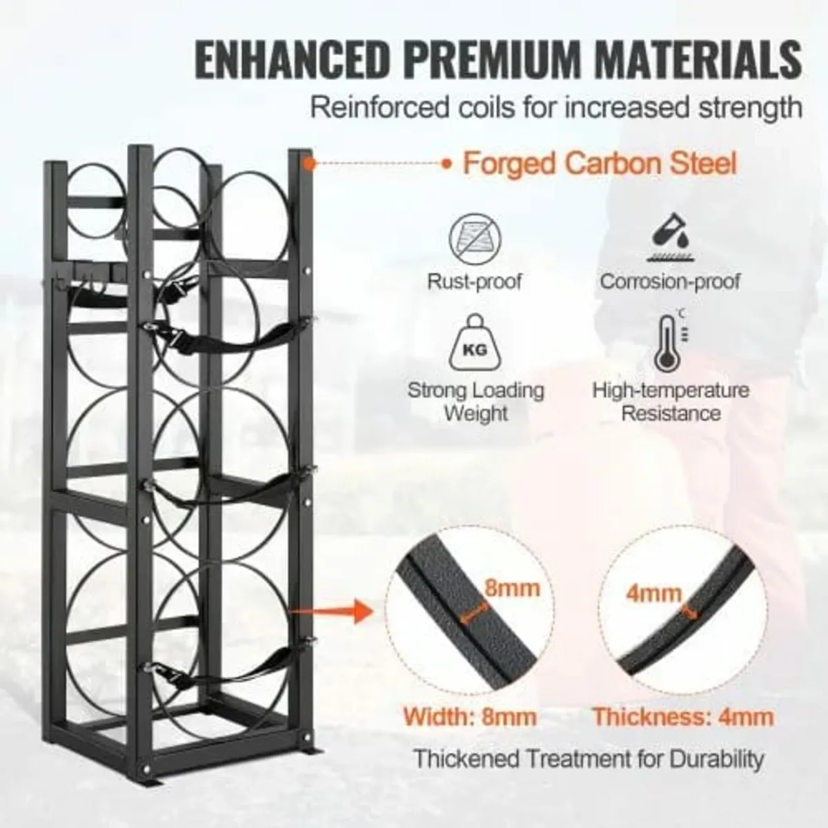 Refrigerant Tank Rack, with 2 x 30lbs and Other 3 - Image 2