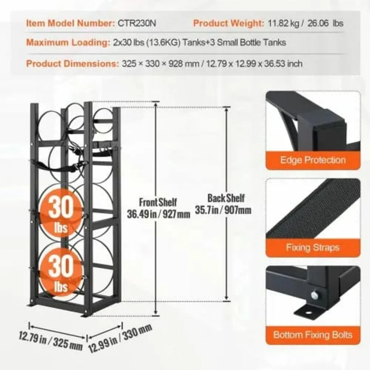 Refrigerant Tank Rack, with 2 x 30lbs and Other 3 - Image 3