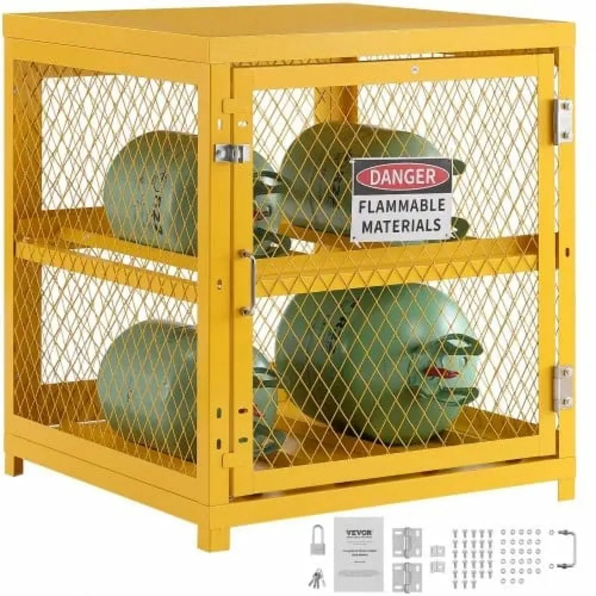 Horizontal Cylinder Storage Cabinet 4x33lb Capacit - Image 1