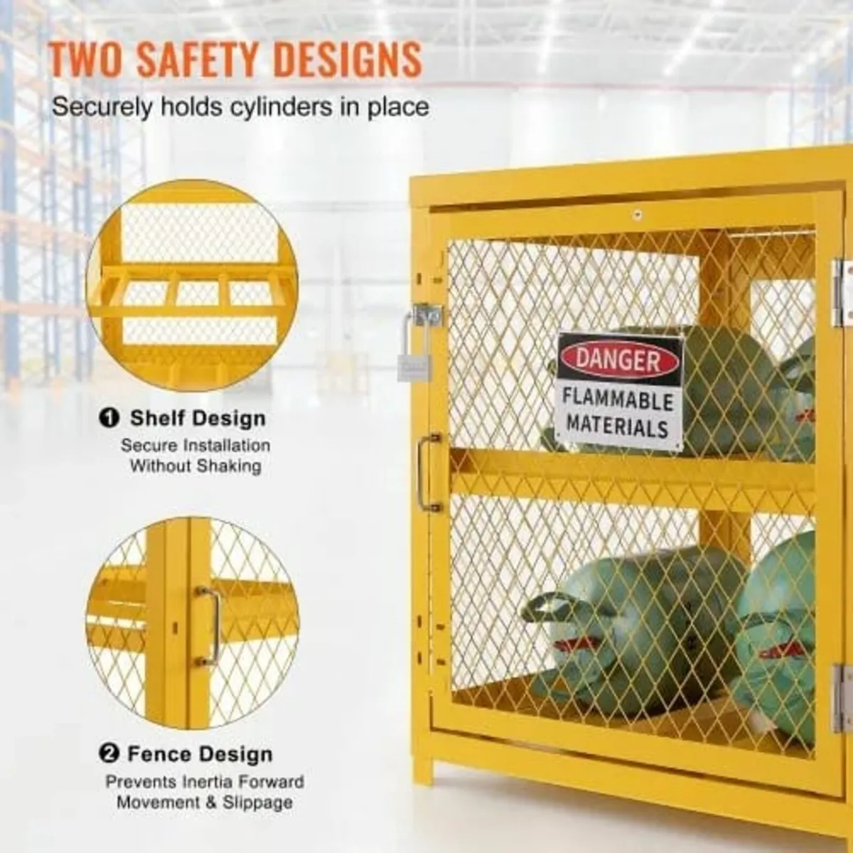 Horizontal Cylinder Storage Cabinet 4x33lb Capacit - Image 3